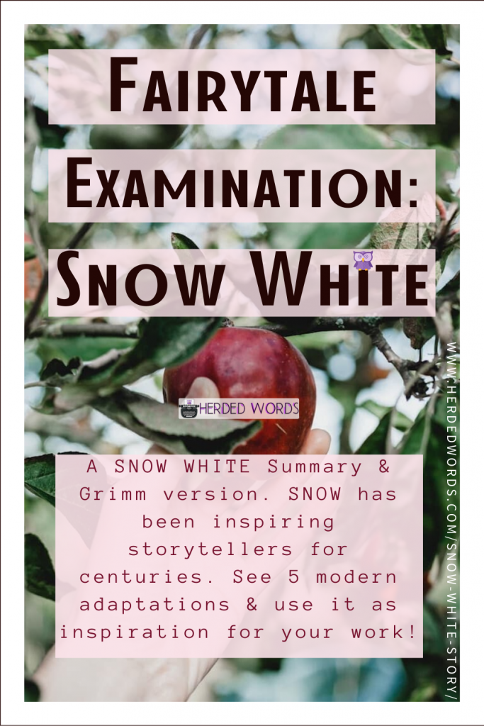 Pin This: Fairytale Examination of SNOW WHITE (SNOW WHITE has been inspiring storytellers for centuries. See 5 modern adaptations, get a SNOW WHITE summary, get the full Grimm version of the story, and use SNOW WHITE as inspiration for your work)