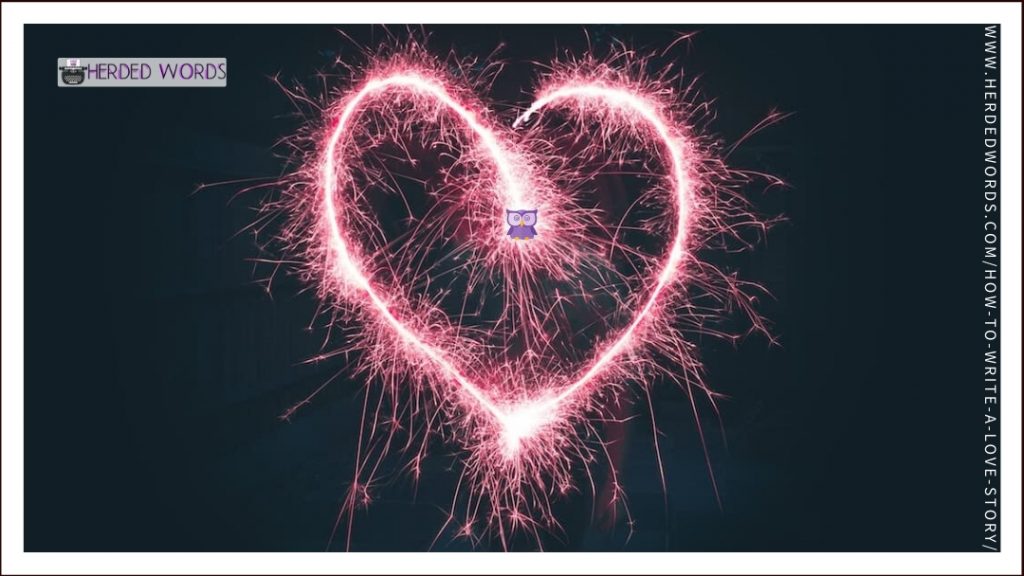 a firework shaped like a pink heart