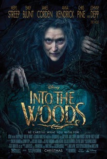 The cover for Into the Woods, a modern Little Red Riding Hood adaptation.