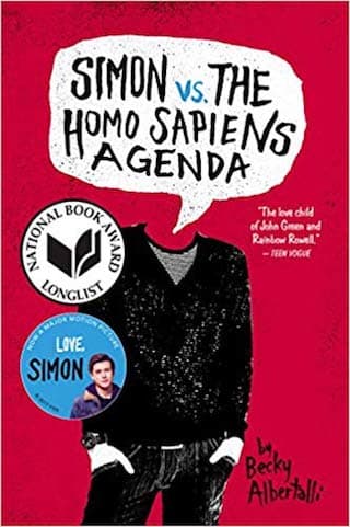 The cover of the young adult novel SIMON VS THE HOMO SAPIENS AGENDA