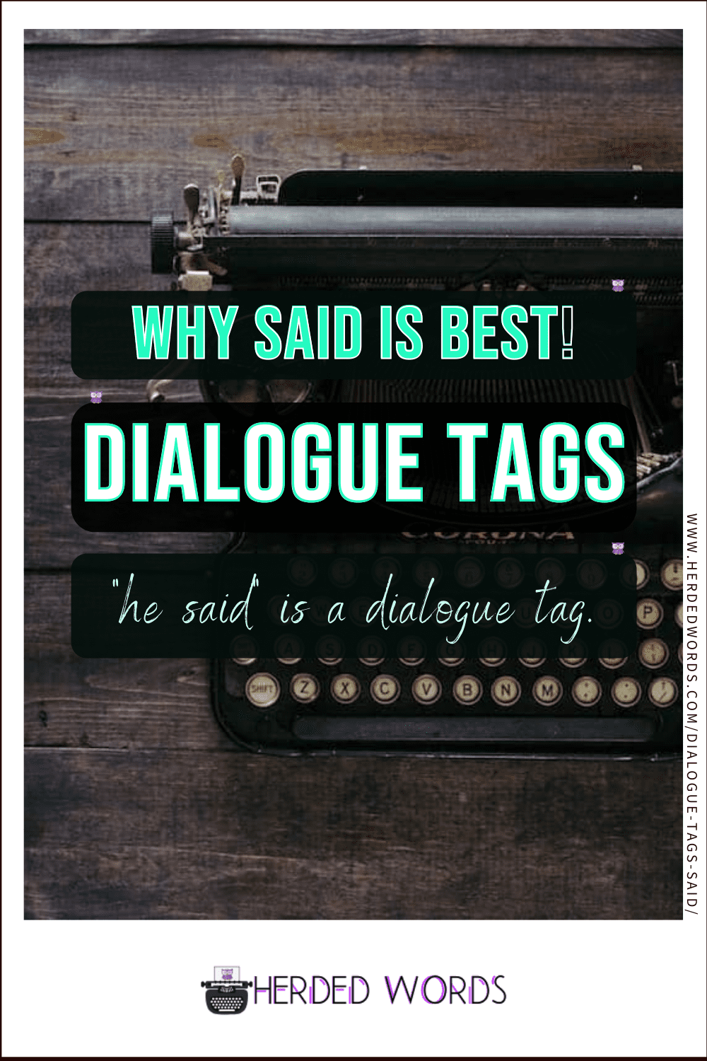 Image link to Dialogue Tags (why said is best)