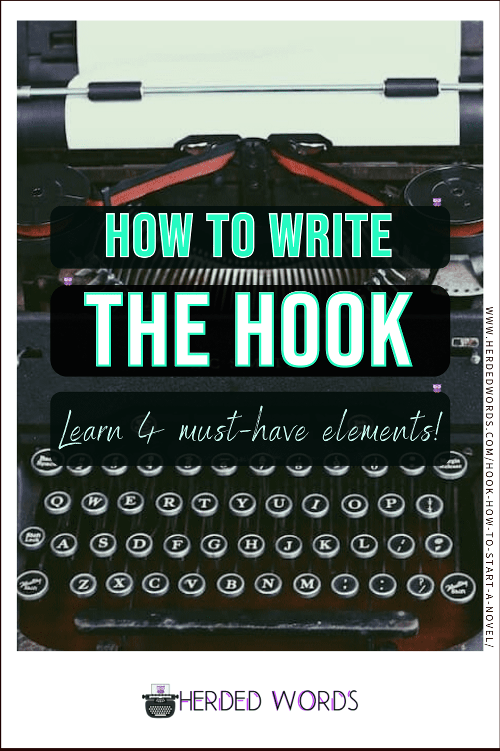 Image link to how to write the hook (learn the 4 must-have elements)