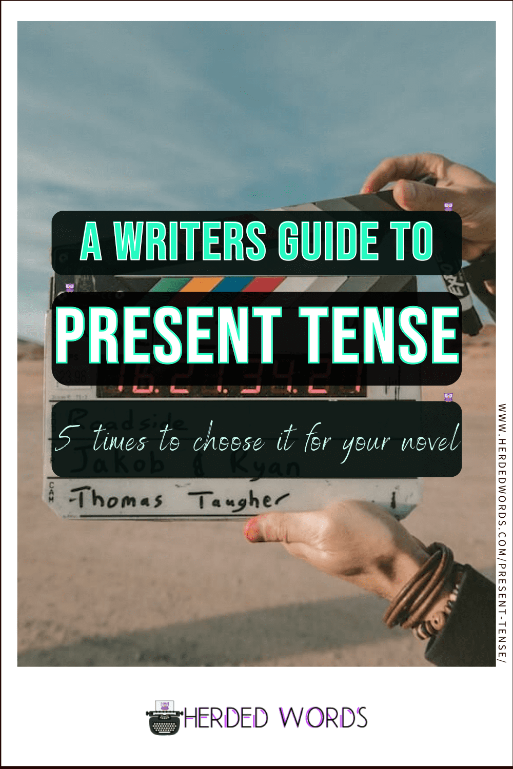 Image link to a writer's guide to present tense (5 times to choose it for your novel)