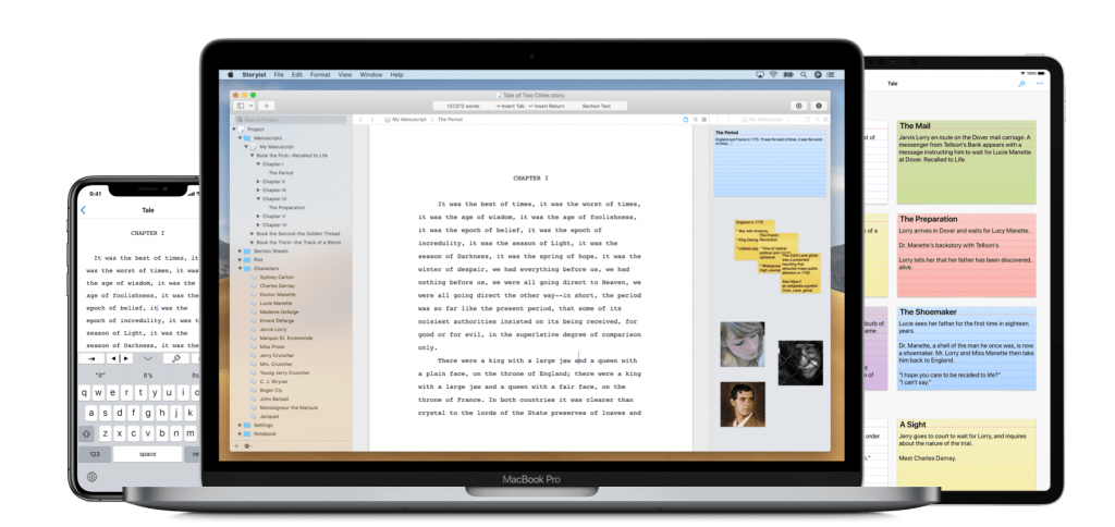 Storyist is writing software dedicated to stories