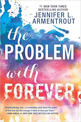 The cover of the young adult novel THE PROBLEM WITH FOREVER